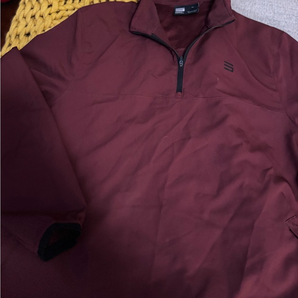 Three Sixty Six Men’s Vented, Dry Fit, 1/4 Zip Golf Jacket -(Burg) Size X-Large - Picture 8 of 14